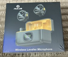 RULUS Wireless Lavalier Microphone with Charging Case. NEW FREE SHIPPING