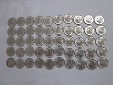 BRILLIANT UNCIRCULATED ROLL OF 50 1957-D ROOSEVELT DIMES, SEE PIC'S, SHIPS FREE!