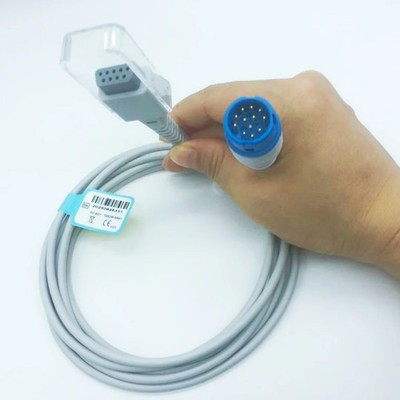 12-Pin to DB9 SpO2 Sensor Cable for Philips Monitor BCI Sensor for Bruker/Odam