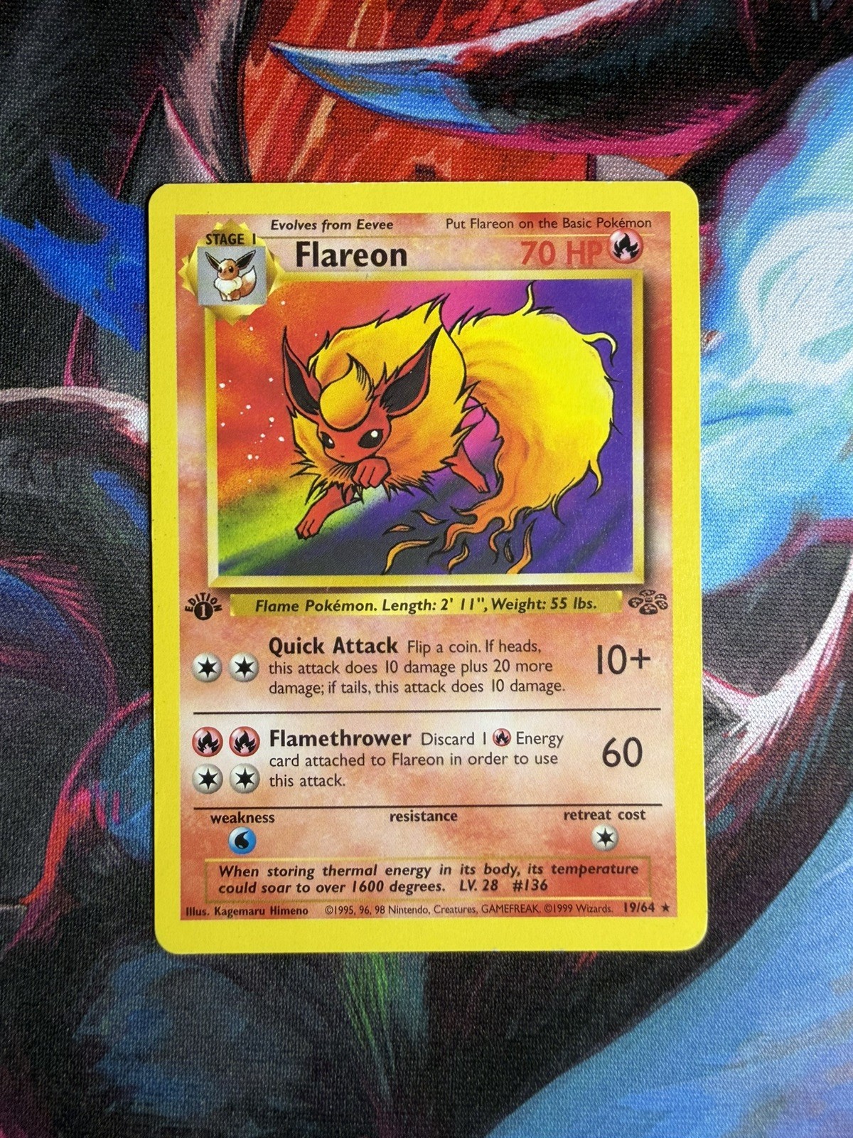 Flareon 1st Edition Jungle 19/64 TCG Vintage NM
