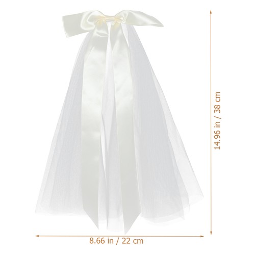 Braut Hochzeitsschleier Damen Kurzschleier Weiß Brautschleier für Junggesellinnenabschied - Bild 12 von 12