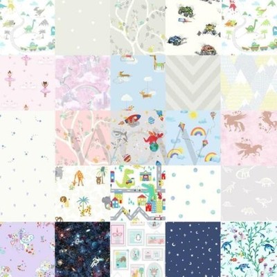 HOLDEN KIDS BEDROOM WALLPAPER BOYS GIRLS - UNICORN ANIMALS SPACE