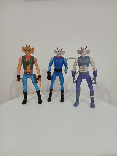 X3 Biker Mice From Mars Figures Bundle Galoob Vintage Toy Action Figures - Picture 10 of 10
