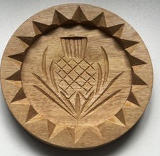 Wooden Scottish Thistle Cookie Mold Shortbread Scotland 