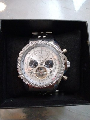 Orkina Men's Automatic Mechanical Skeleton Watch Stainless Steel Strap 40mm