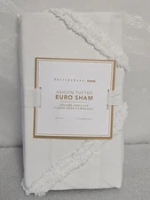 Pottery Barn Teen Ashlyn Tufted Euro 1-Sham 26" x 26" White