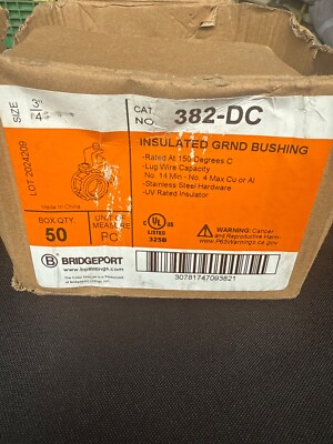 Bridgeport 382-DC Insulated Grounding Bushing    (BOX OF 50)