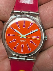 swatch watch orange