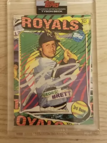 Topps Project 2020 #55 George Brett Autographed Silver Tyson Beck #13 of 75