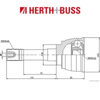 Herth+Buss Jakoparts Gelenksatz Antriebswelle FüR Suzuki Grand Vitara I Vorne