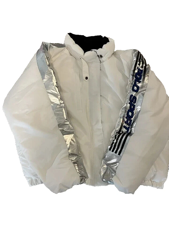 $798 White Silver Polo Sport Ralph Lauren down Ski Puffer Jacket Men's Sz S - Image 3 of 4