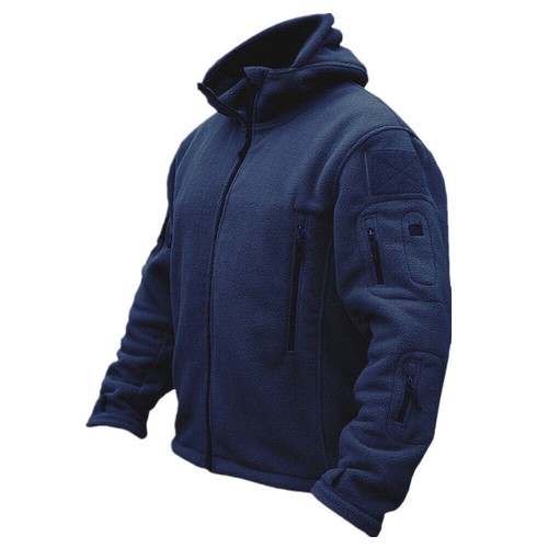 Hot Fleece Jacket Full Zip Army Jackets Hoodies Men Combat Warm Casual Hoody AUS - Picture 12 of 12