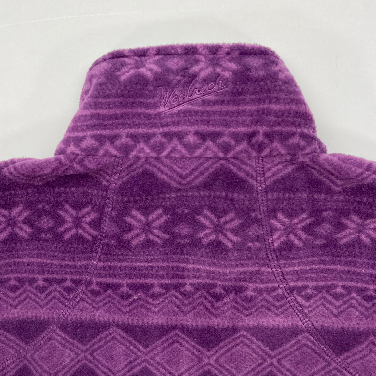 Woolrich Fleece Womens M Vest Eggplant Purple Full Zip Nordic Jacket