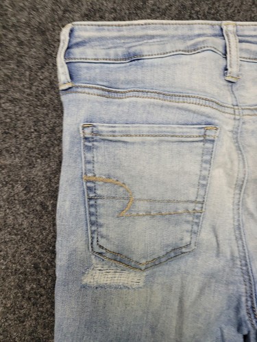 American Eagle Jeans Womens 4 Long Next Level Stretch Hi Rise Jegging Light - Picture 15 of 16