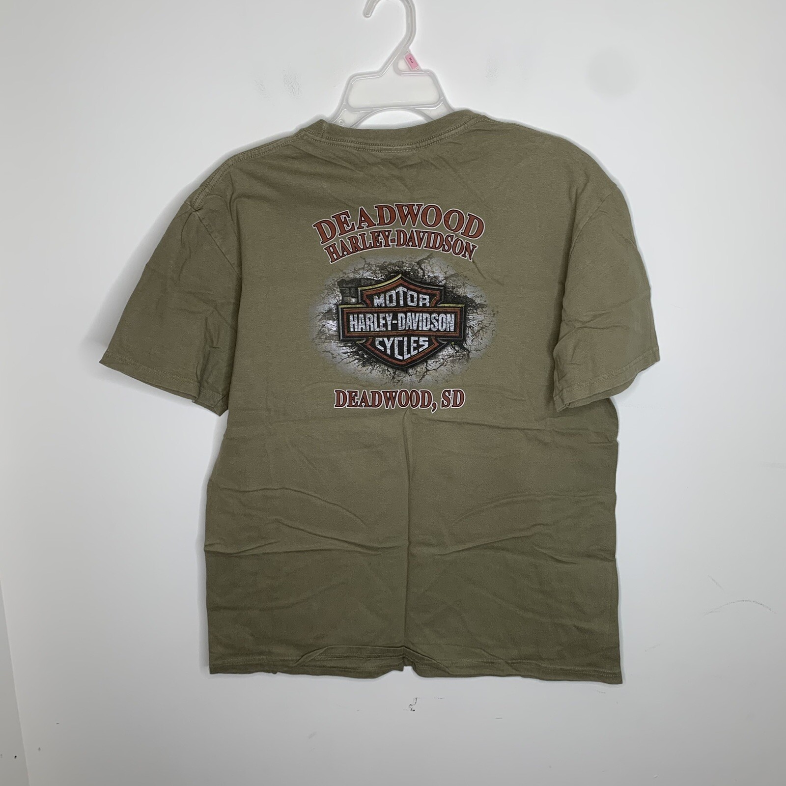 Harley Davidson Mens L Deadwood South Dakota Biker Bu… Gem