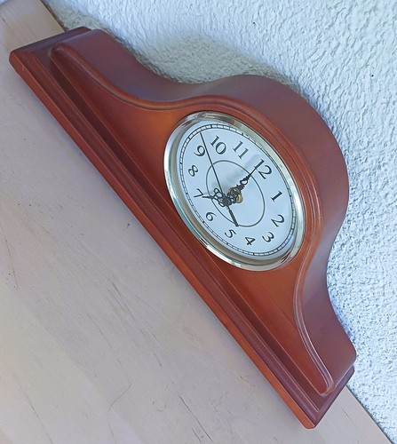 Kaminuhr mahagoni 42x18,5x8 cm Tischuhr Buffetuhr makellos! - Bild 2 von 6