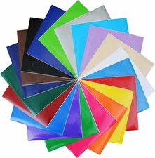 Threadart Premium Self Adhesive Sign Vinyl Film Sets - 12"x12" - 5 Sets - Cricut