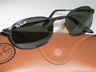 VINTAGE B&L RAY-BAN HIGHSTREET W2964 SLEEK BLACK POLARIZED FLEX