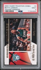 2001 Fleer WNBA Award Winners Betty Lennox PSA 9 Minnesota Lynx Louisiana Tech