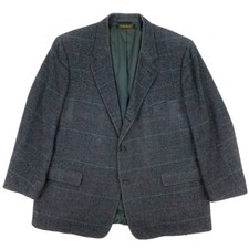 BROOKS BROS - VTG - Gray Camel Hair Shepherd Check Sport Coat Approx. 47L 