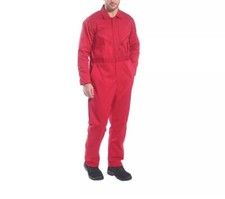 PortWest C18 Liverpool Coveralls Large Red Lightweight Utility Safety Workwear