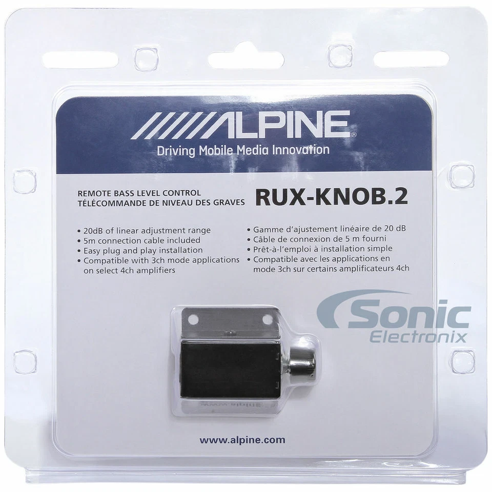 Alpine RUX-KNOB.2 Remote Bass Knob Level Control for Alpine Amplifiers - Image 2 of 2