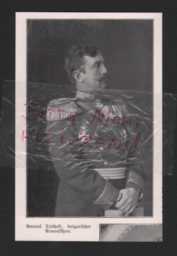 1915, Bilddokument Bildnis General Toscheff bulgarischer Armeeführer WWI - Bild 1 von 1