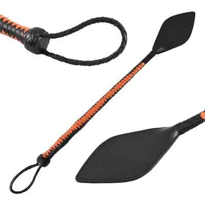 Genuine Cowhide Leather Riding Crop Real Leather Horse Whip for Equestrian