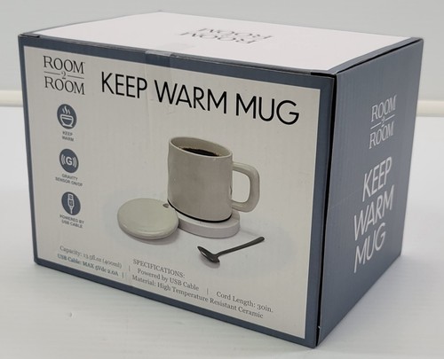 *B4) Room 2 Room USB Ceramic Keep Warm Mug Coffee Tea