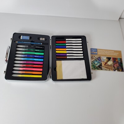 Artist's Loft 22 Piece Set Sketch Markers Travel Case Drawing Art Kit New
