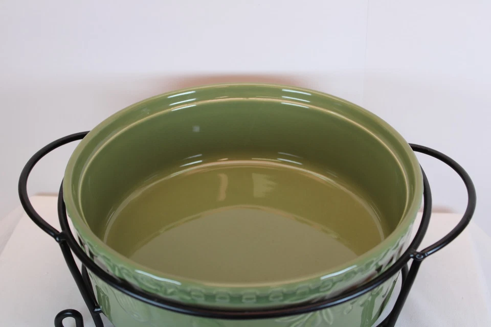 Souffle Signature con tapa y carrito de alambre diseño 3D verde oliva Foto 3 de 3