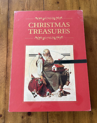 1998 Christmas Treasures Beaux Arts Ed Norman Rockwell Cover Folio Brand New