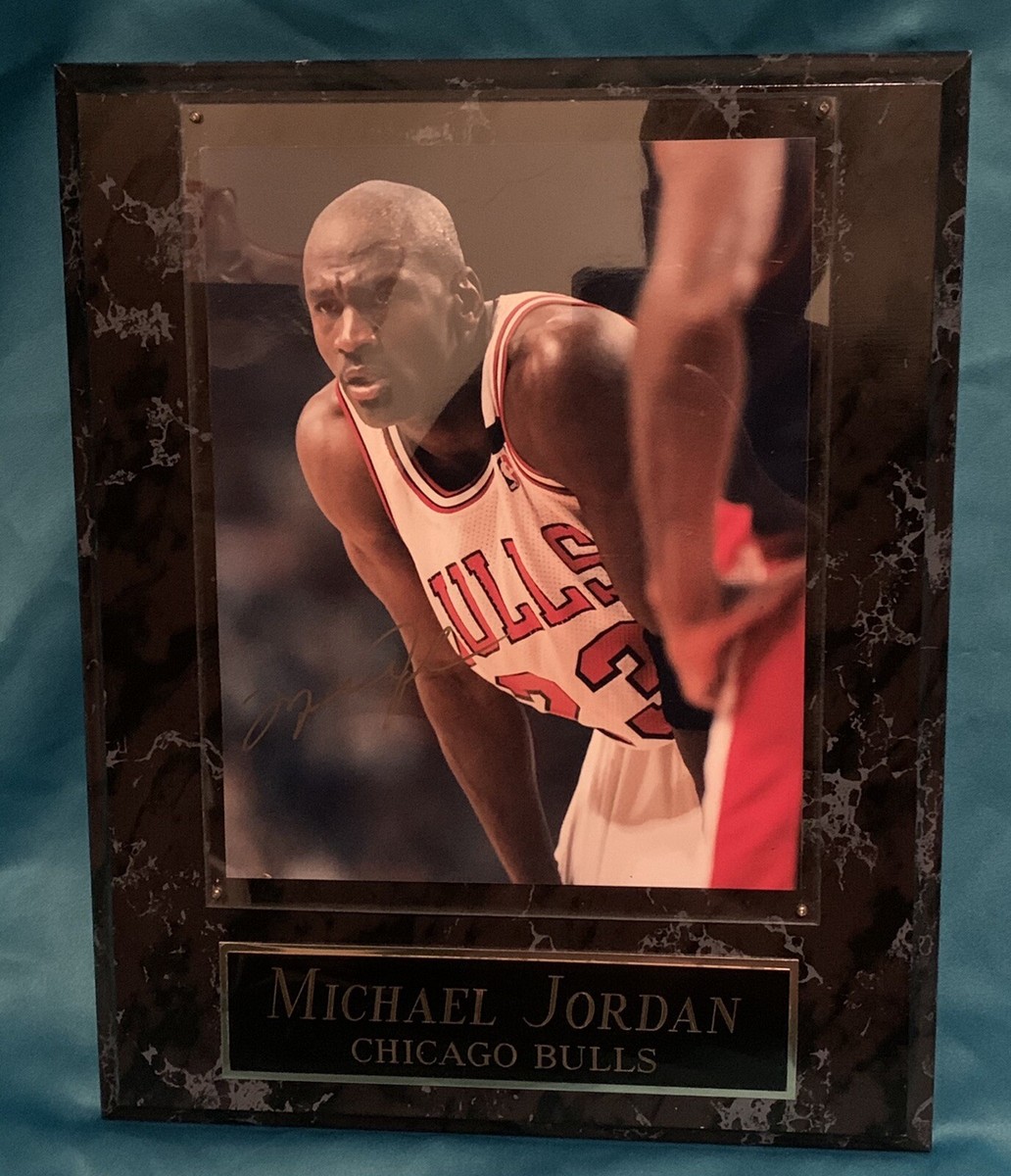 Autographed Michael Jordan Plaque with Certificate of Authenicity 