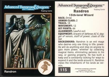 1991 TSR AD&D Gold Border Dungeons & Dragons RPG Fantasy Art Card #115 ~ Wizard