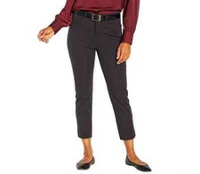 NWT Banana Republic Ladies Slim Straight Cropped Pants True Black, 12