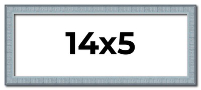 14x5 Frame Blue Scuffed Farm Board Solid Wood Picture Frame Width 0.75 Inches |