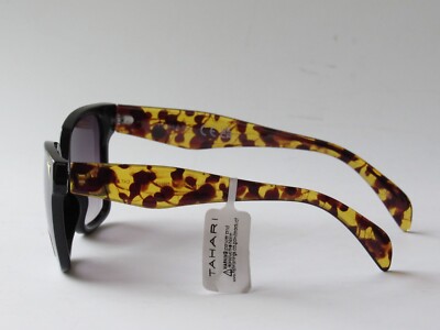 Tahari Black w/ Tortoise Arms Oversized Sunglasses TH902 NWT 