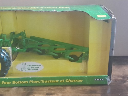 CLEARANCE - ERTL John Deere 3020 Tractor with Four Bottom Plow Die-Cast Model - Picture 4 of 14
