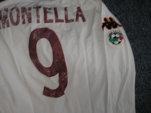 MAGLIA ROMA KAPPA 2002 2003 AWAY - MONTELLA 9 - MATCH WORN TOTTI INTER JUVENTUS - Foto 10 di 17
