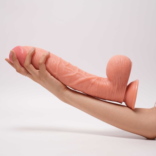 HUGE THICK Dildo Suction Cup Realistic Cock Sex Toys Dong Masturbator Women Men - Picture 12 of 16
