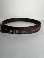 American Bison Men  s Brown Top Grain 100 Genuine Leather Belt Size 36 New