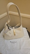 MONCRIEF LONDON “Mini Elsa” Bag in Bridal Ivory Italian Leather  NWTMSRP $850.00