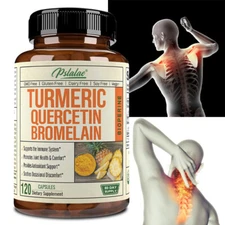Turmeric Quercetin Bromelain Capsules - Joint Support Supplements - Antioxidants