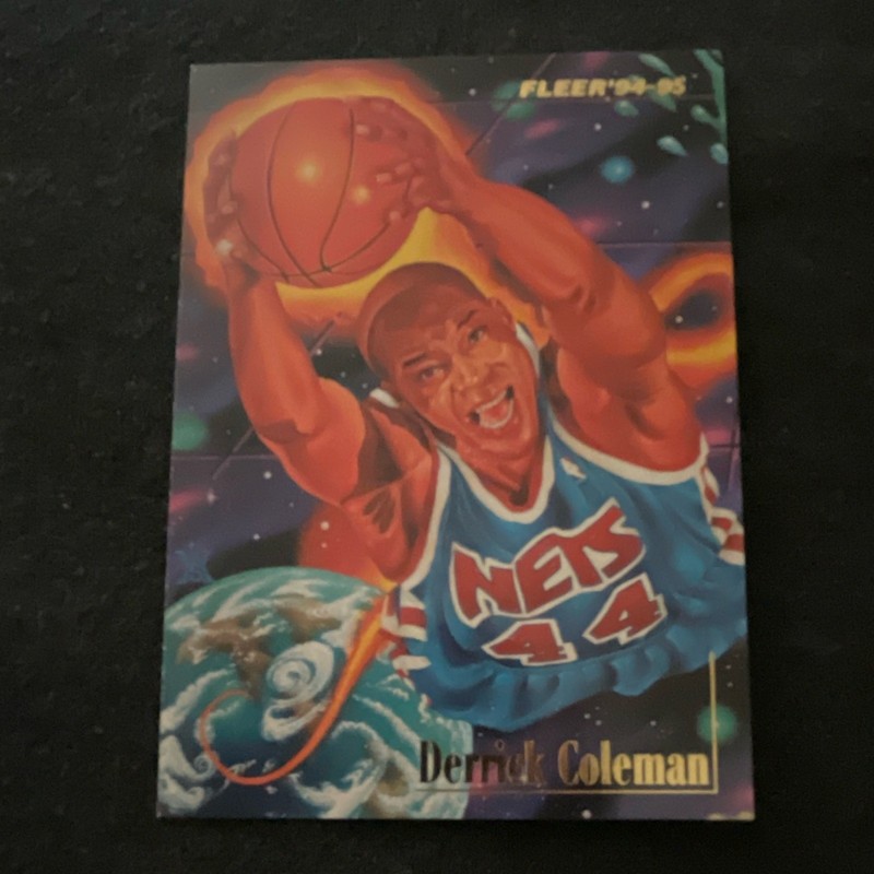 Fleer '94-'95 On The Rise Insert Derrick Coleman New Jersey Nets #4 NBA Card