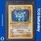 1999 POKEMON BASE SET 1ST EDITION #8/102 MACHAMP HOLO RARE