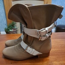 uk 4 Ted Baker Leather strap  Boots beige and cream 37 uk 4 New other .