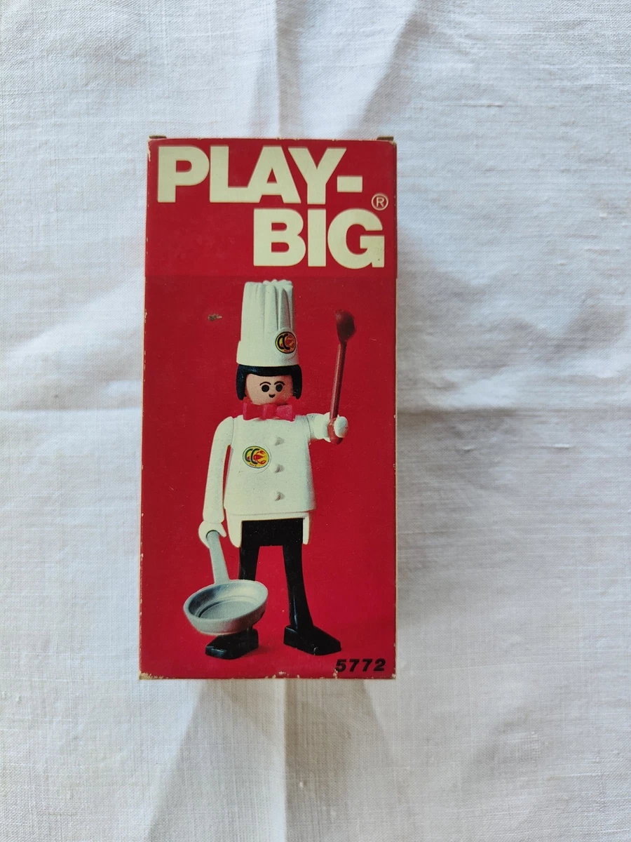 PLAYMOBIL VINTAGE CITY cuisinier vendeur triporteur hot dog set 3848 de