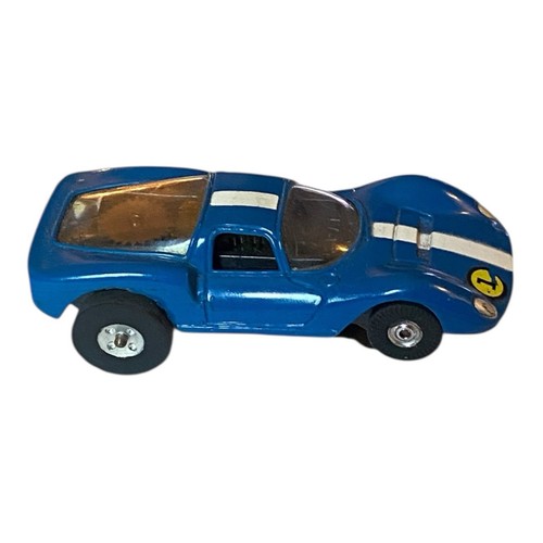 Vintage Aurora T-Jet DINO FERRARI Blue w/Stripe HO Slot Car - Picture 6 of 10