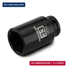 Mixpower 12 Drive Deep Impact Socket Cr-mo 33 Mm Metric 6 Point Axle Nut
