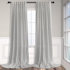 Light Grey Curtains 96 Inches Long for Living 52"W x 96"L Pack of 2 ,